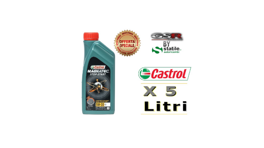5 Lt. Olio-Lubrificante Castrol Magnatec 5w30 C2 Stop-Start Lt.1